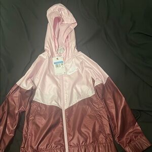 Nike Pink and Brown windbreaker with Hood and Lightweight Design